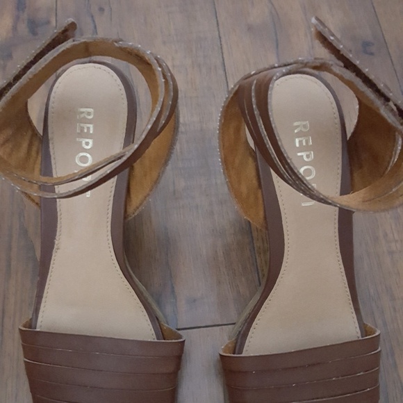 Report Brown Leather High Heel Ankle Strap Sandals‎ - Picture 6 of 6